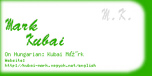 mark kubai business card